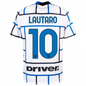 Jalkapallo pelipaidat Inter Milan Lautaro Martinez 10 Vieras 2020 2021 – Lyhythihainen