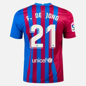 Jalkapallo Pelipaidat FC Barcelona Frenkie de Jong 21 Koti  2021/22 – Lyhythihainen