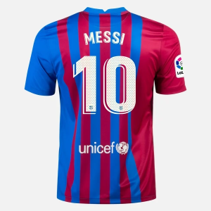 Jalkapallo Pelipaidat FC Barcelona Lionel Messi 10 Koti  2021/22 – Lyhythihainen