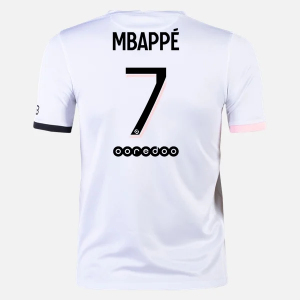 Jalkapallo Pelipaidat Paris Saint Germain PSG Kylian Mbappé 7 Vieras  2021/22 – Lyhythihainen